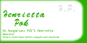 henrietta pok business card